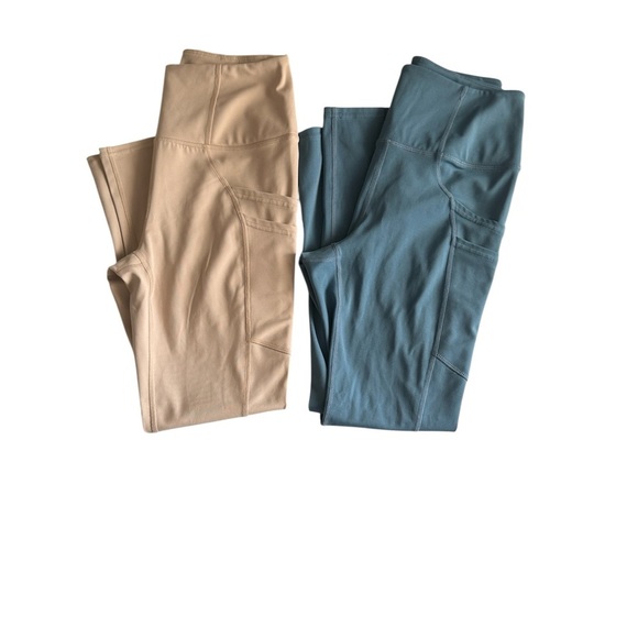 FP Movement by Free People Pants - Free People Movement 2 Pair Leggings Size S Beige and Teal